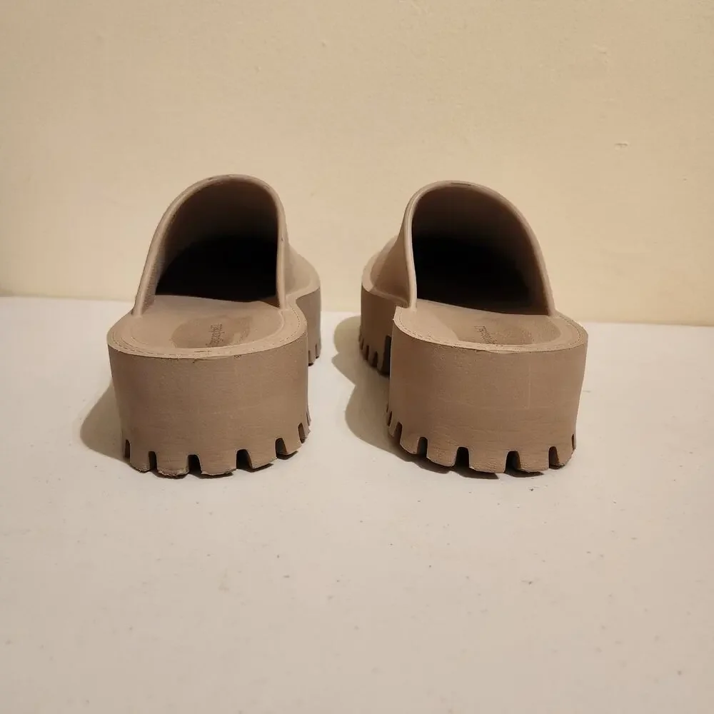 Jeffrey Campbell Taupe Platform Clog Mules - Picture 5 of 9